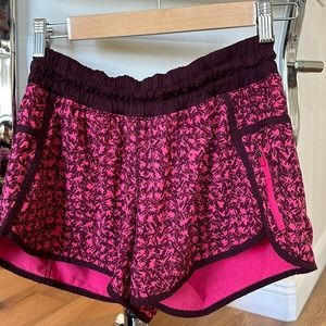 Lululemon Burgundy & Pink shorts